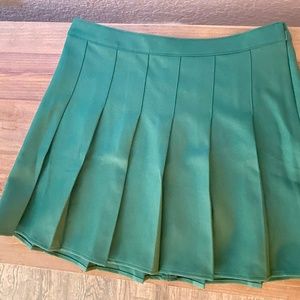 Nordstrom BP Green Pleated Mini Skirt